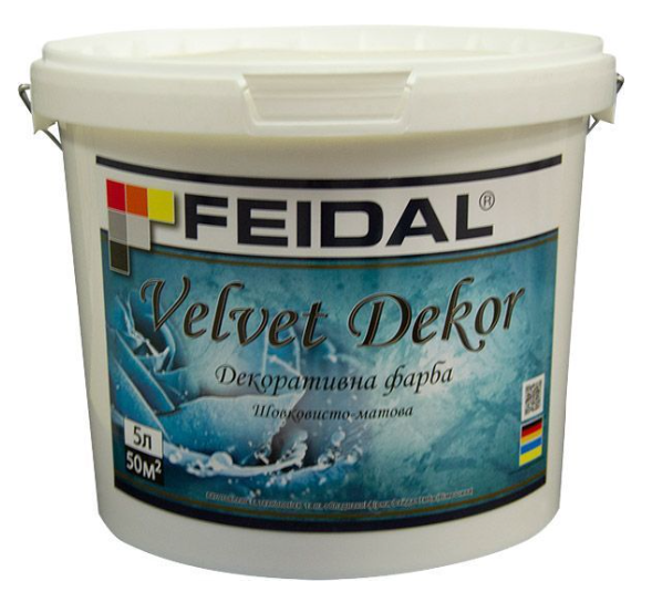 Декоративна фарба Feidal Velvet Dekor матовий перламутровий 5,75 кг